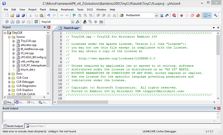 TinyCLR project for Keil MDK
