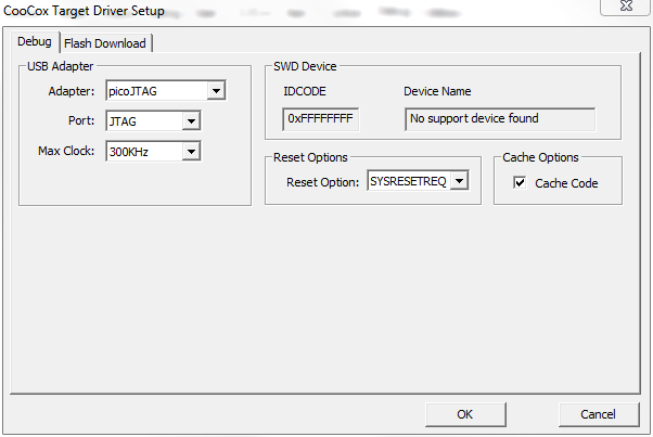 Keil Debugger Configuration