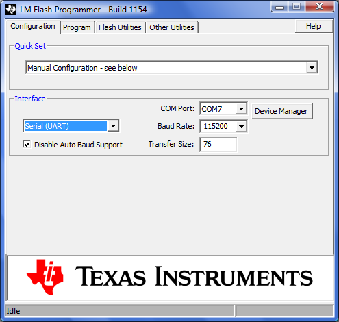 Serial configuration