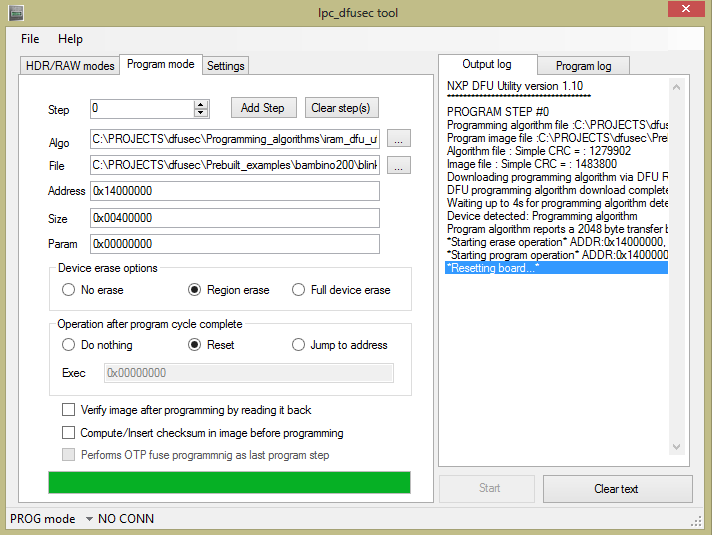 LPC DFU Flash Programmer
