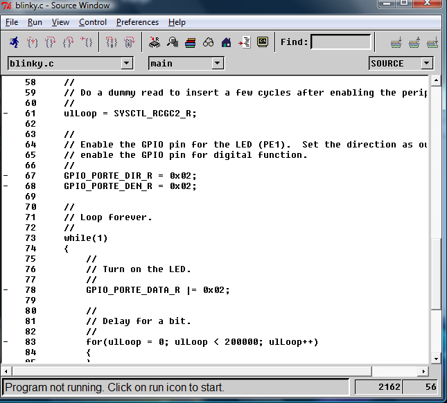 Insight source window