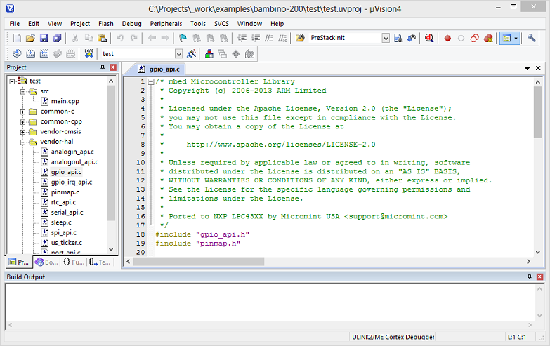 mbed project for Keil MDK